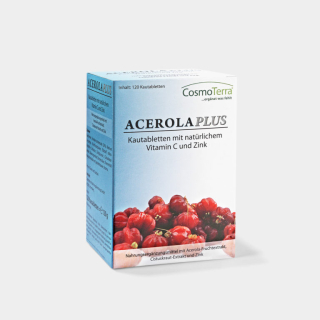ACEROLA PLUS Žvýkací tablety s přírodním vitaminem C a zinkem